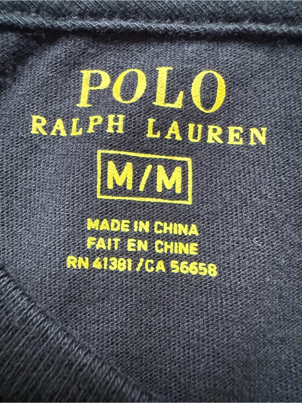 Polo by Ralph Lauren Black Short-Sleeve Tee with Red Logo